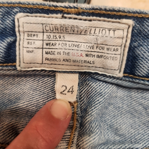 Current/Elliot DIY Original Straight Jeans Size 24 - Picture 3 of 5